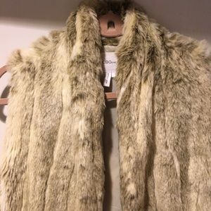 NWOT BCBGeneration shawl collar faux fur vest